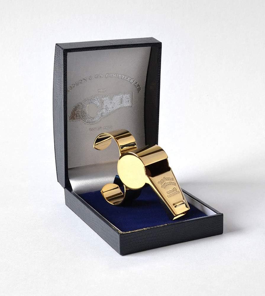 ACME Thunderer Whistle with Finger Grip Large 477/58.5 Gold Plated