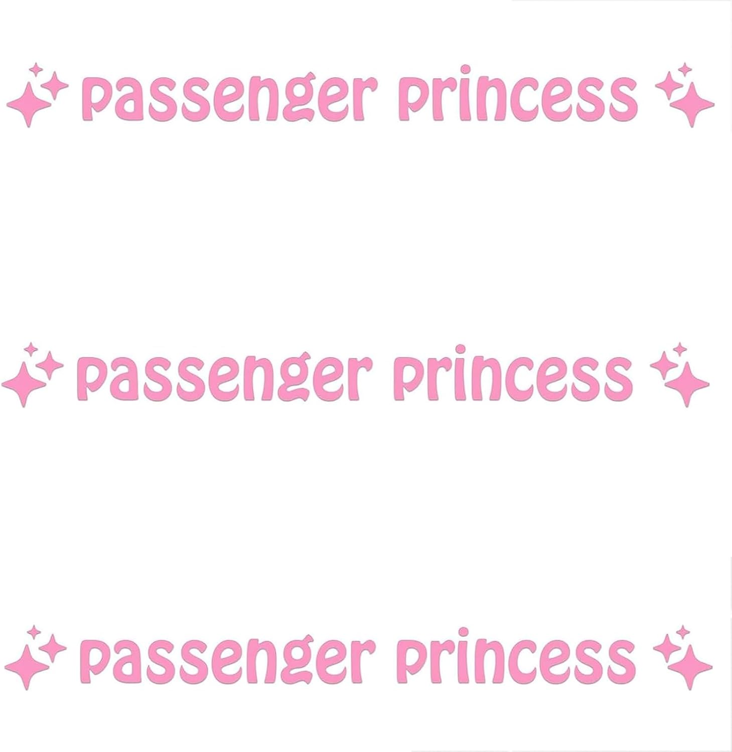 3 PCS Passenger Princess Sticker Cute Funny Rearview Mirror Sticker