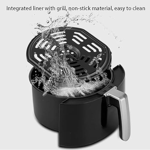 Miniatura 5 de ZYCSKTL Freidora eléctrica totalmente automática, freidora de aire de gran capacidad para el hogar, pantalla táctil LCD, sin aceite y baja en grasa