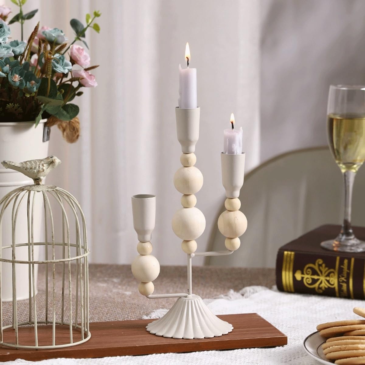 Candleholders Candlestick Ornament Candle Pedestal Base Decorative Taper Holders Set