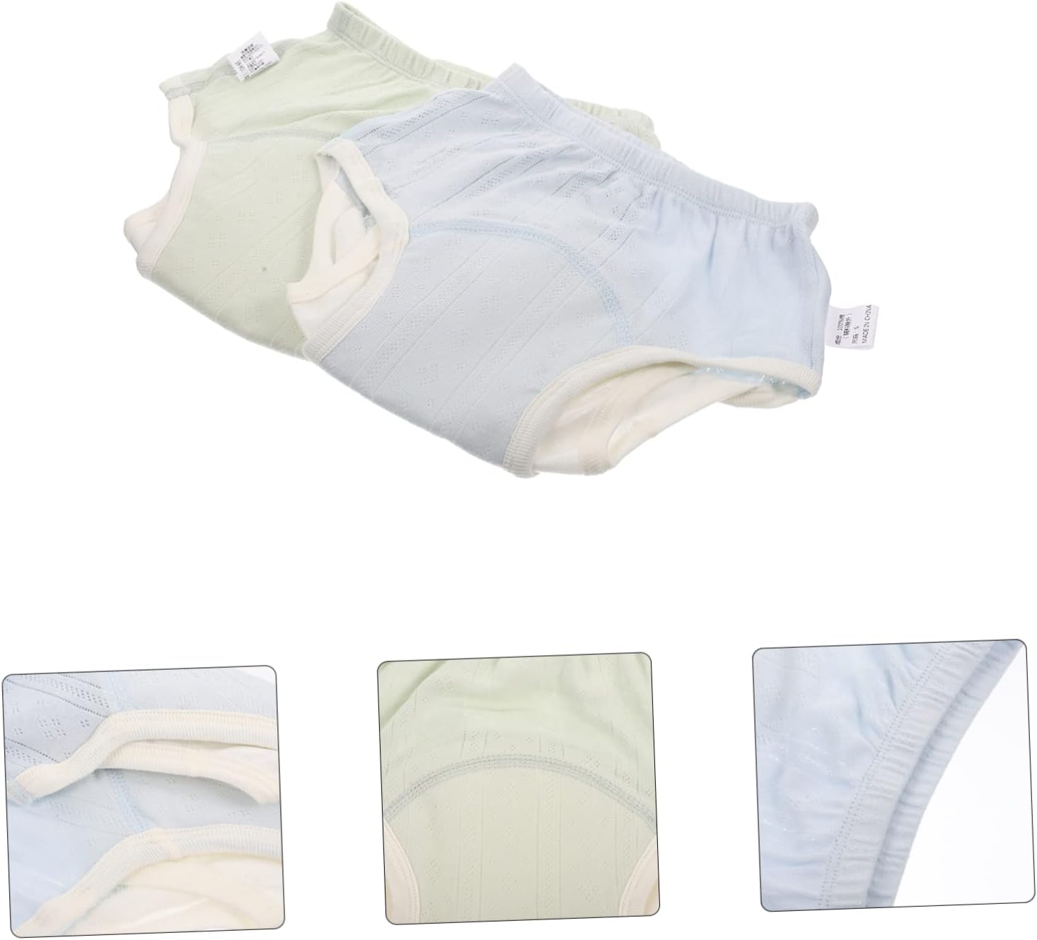 Toddmomy 2pcs Cotton Training Pants Breathable Padded Underwear for Boys Girls Washable for Potty Training Assorted Color