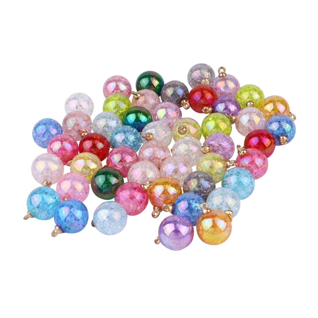 3 Series Colgante Colorido Crack Baldosas Pulseras De Cuentas Suministro De Joyas Brazalete Pulseiras Cuentas Acrílicas Colgante De Cuentas De Resina Colorful 50 Piezas*3