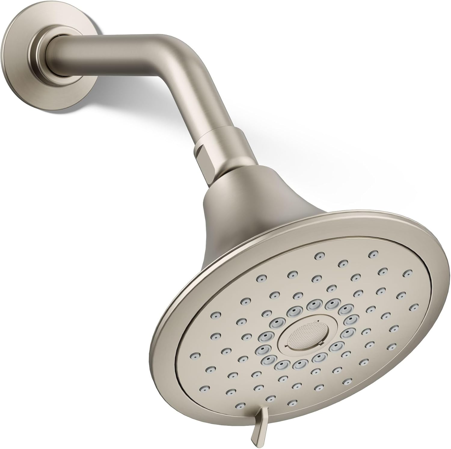 KOHLER 22169-BN Forté® Three-Function Showerhead, 2.5 GPM, Full Coverage, Pulsating Massage, Silk Spray, Corrosion Resistant, Vibrant Brushed Nickel
