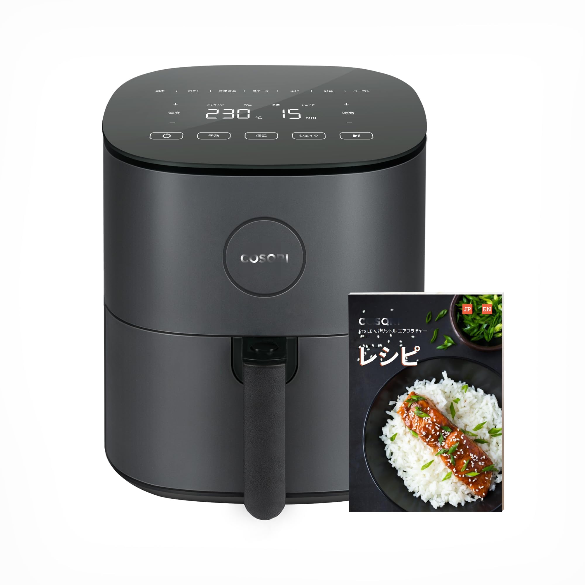 エアフライヤー໒꒱·̩͙⋆.* Amazon.co.jp: デジタルエアフライヤー、4.5L、アンチスティック
