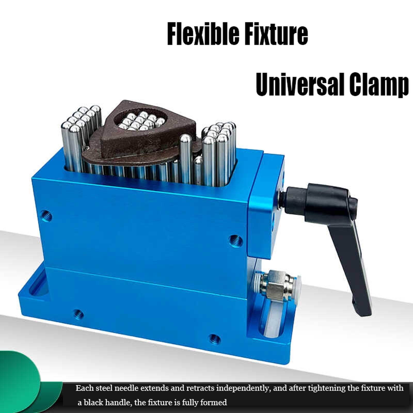 Abrazadera flexible de montaje CNC, 30 x 79 mm, agujas de acero inoxidable 304, soporta carga de hasta 200 kg para máquina de marcado láser CNC, 6 mm de diámetro