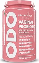 HealthyHey Nutrition ODO Vaginal Probiotics for Women pH Balance with Prebiotics & Lactobacillus Probiotic Blend - Vaginal Health Supplement - PromoteVaginal Odor & Vaginal Flora - 30 Veg Capsules