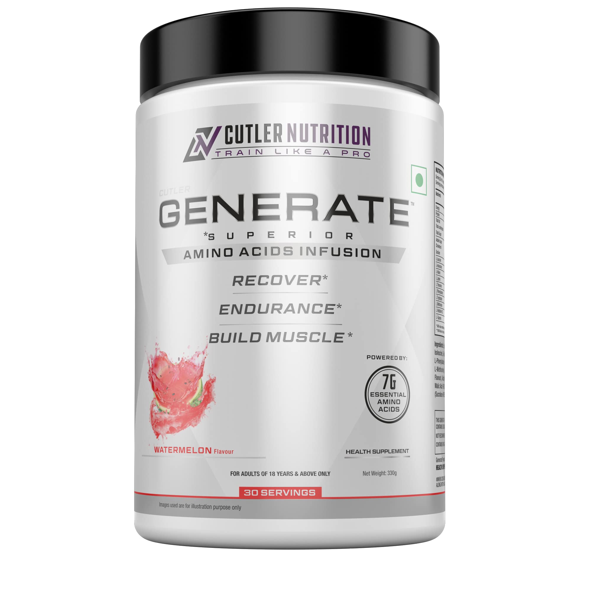 Generate EAA and BCAA Powder: Best Post Workout Recovery Drink and BCAA Supplement with Essential Amino Acids, 5g BCAAs, 2g EAAs for Lean Muscle Mass | 30 Servings (Watermelon) (B0C1NYLHFB) Amazon Price History, Amazon Price Tracker