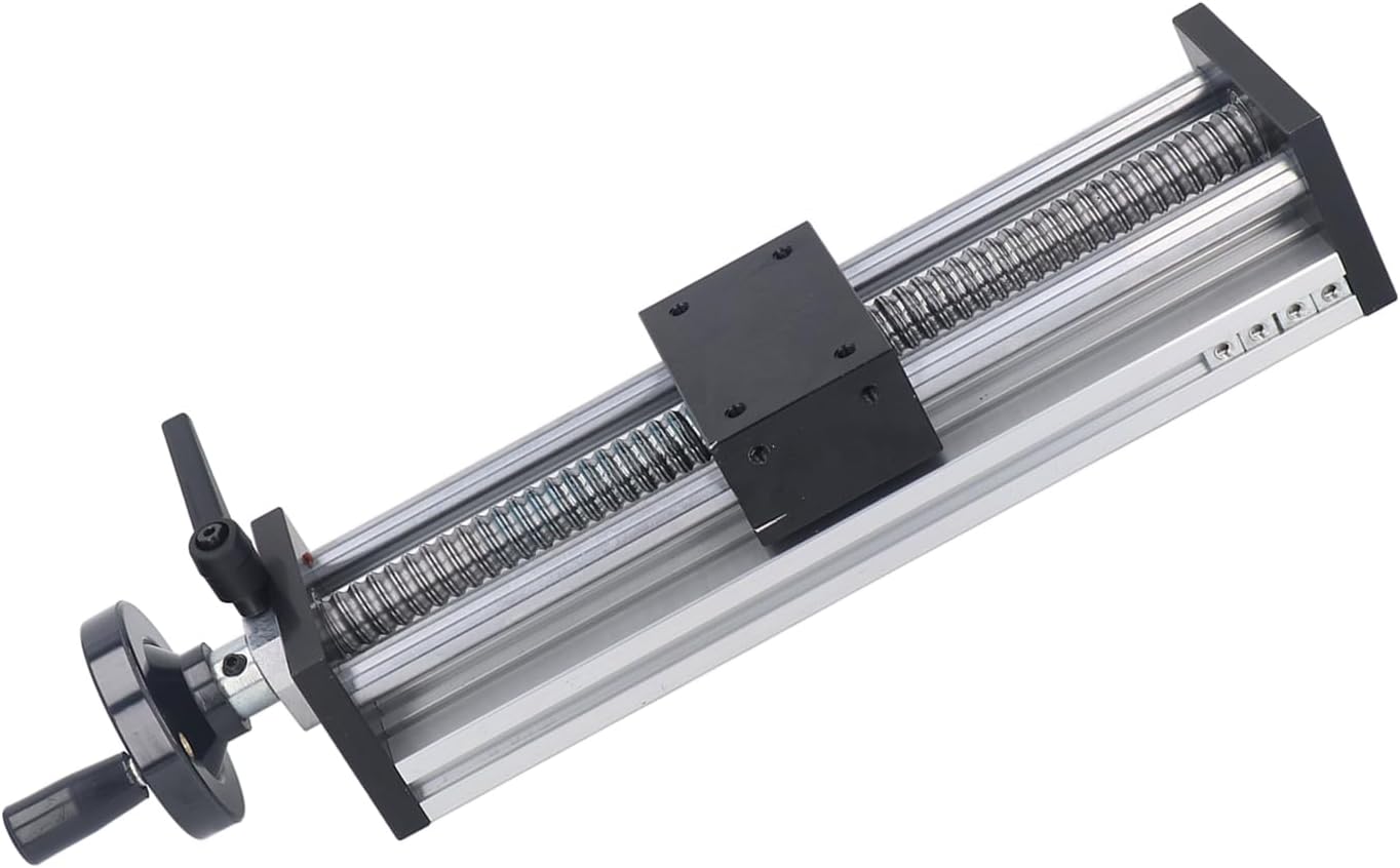 Linear Stage Actuator 200mm Stroke Manual Mechanical Transmission Ballscrew Linear Rail Slide Stage with Handwheel