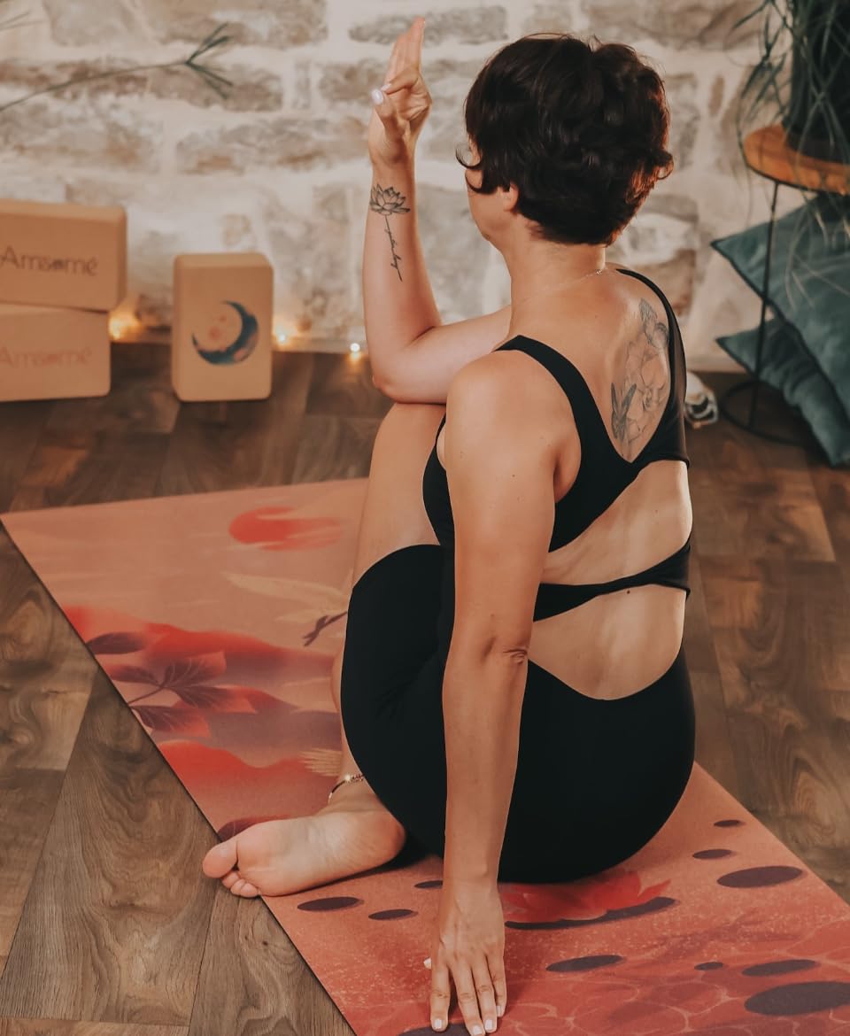 Tapis de yoga Amsomé : beau, naturel, antidérapant - Chaque tapis est une oeuvre d’art