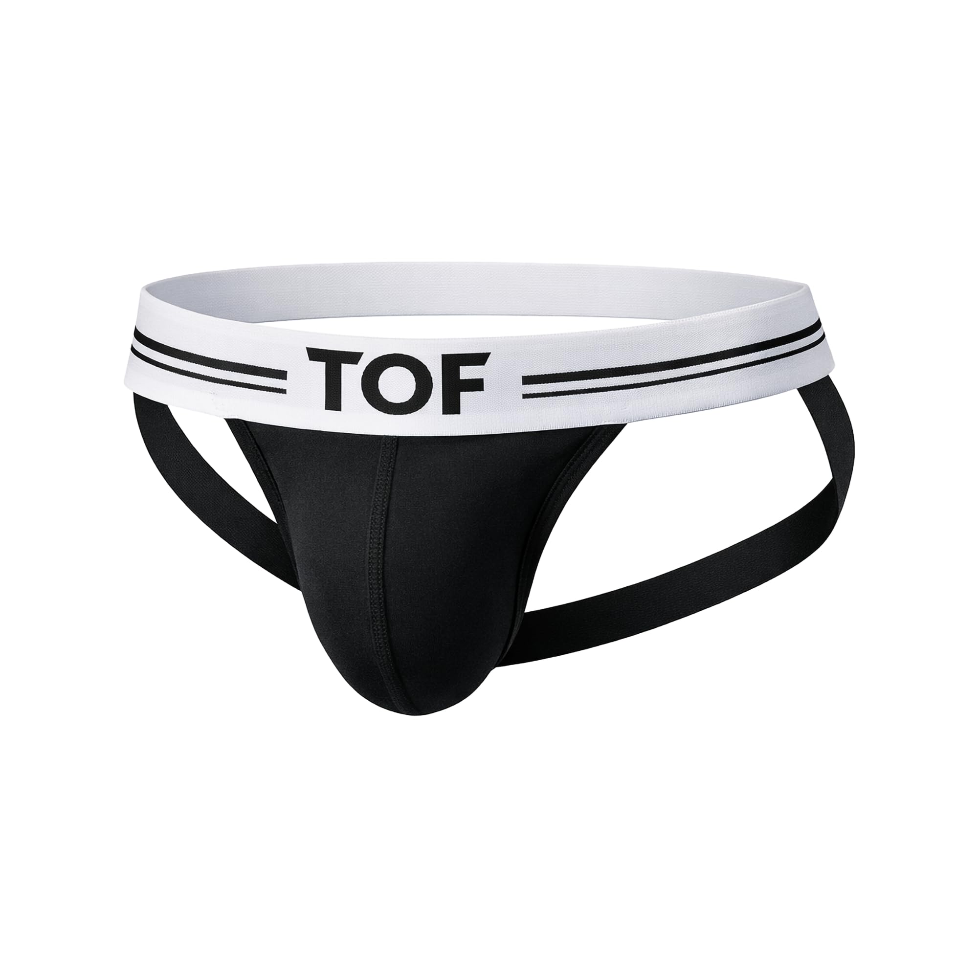 Tof Paris Men's Black - Jockstrap Underwear - French Jock - 1X Size M