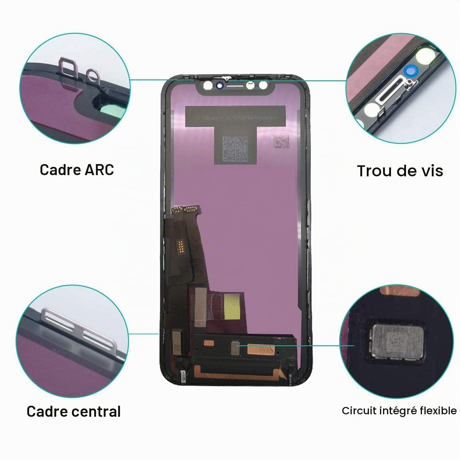 Écran iPhone 11 6.1" LCD Complet avec Cadre étanche et Protecteur