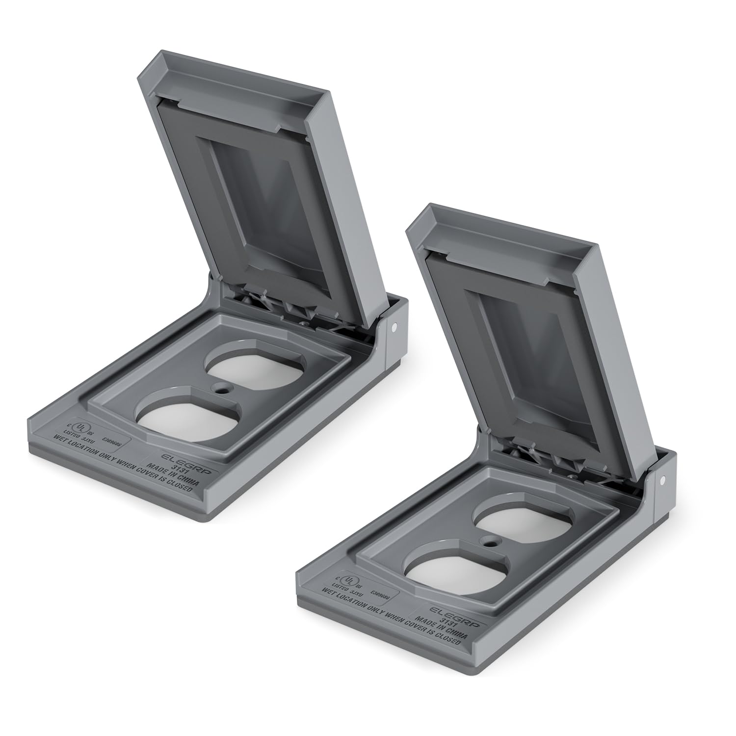 ELEGRP Weatherproof Outdoor Outlet Cover And Electrical Junction Box, Heavy Duty In-Use Cover For Electrical Decorator/GFCI Receptacle Outlets, 1 Gang, 1 Pack - View #8