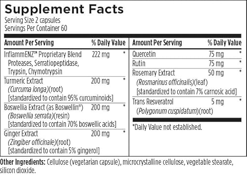 Designs For Health Inflammatone - Proteolytic Enzymes, Ginger, Boswellia, Antioxidants & Turmeric Curcumin Supplement To Help Support A Healthy Inflammatory Response - Non-Gmo (120 Capsules) #TOP3