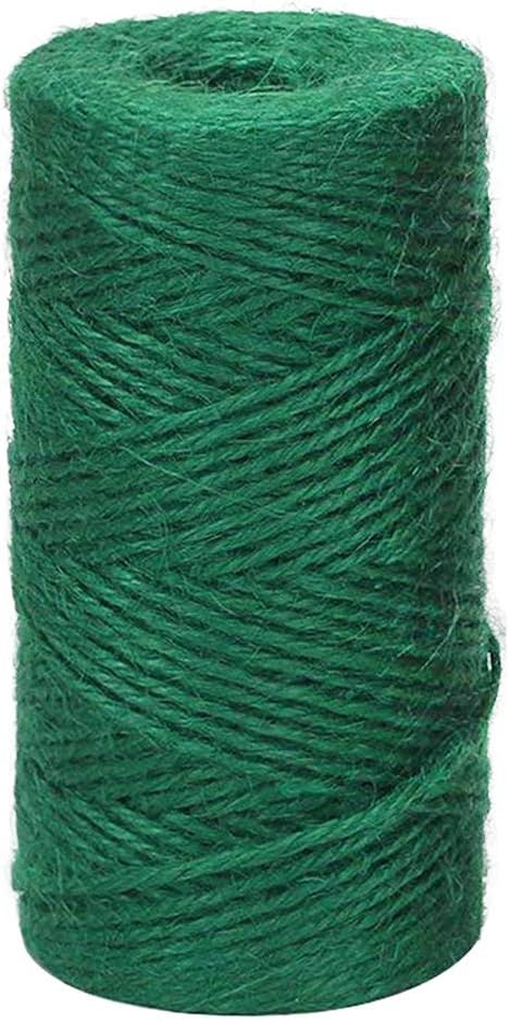 Vivifying 656 Feet Green Garden Twine, Natural 2mm Jute Twine for Floristry, Bundling, Crafts (Dark Green) : Office Products