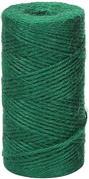 Vivifying 328 Feet Green Garden Twine, Natural 2mm Jute Twine for Floristry, Bundling, Crafts, Chistmas Wrapping Dark Green
