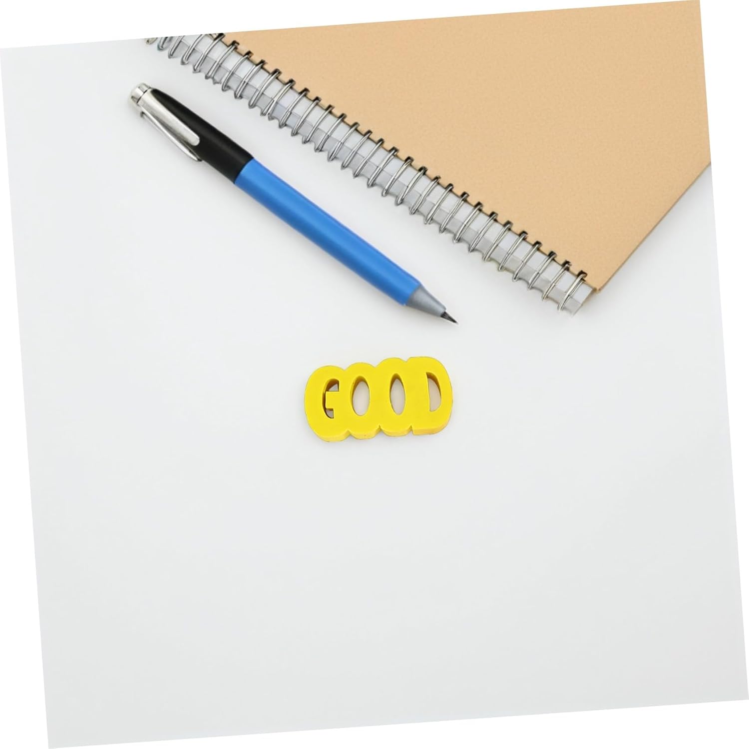 VALICLUD 30 Pcs Inspirational Positive Pencil Erasers, Yellow Classroom Supplies, Desk Accessory Erasers for Students, Test Day and Back to School Use