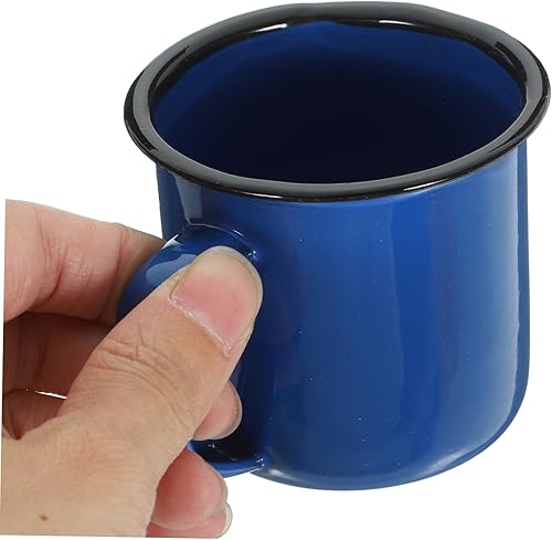 Miniatura 8 de Cabilock Taza esmaltada de color de 4 uds. Tazas de aluminio tazas de porcelana tazas de agua esmaltadas tazas de lata para acampar café café taza