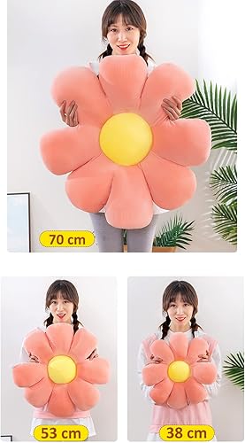 Miniatura 6 de Almohada de flores, almohada en forma de flor, almohada de suelo, cojín de asiento suave para decoración de habitación, almohada de felpa para