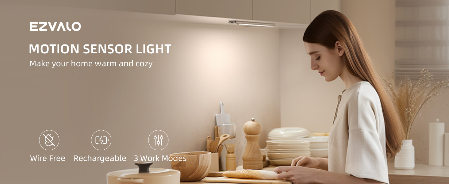 TANSOOL+ Schrankbeleuchtung LED Mit Bewegungsmelder - 30cm USB-C, 3 Farben, 2 Stück