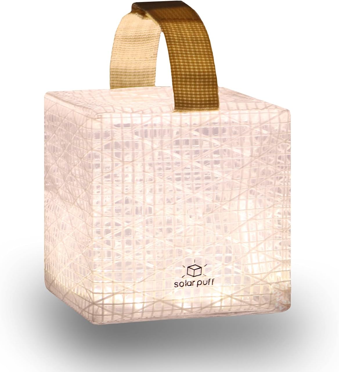 Solight Design Outdoor Solar-Powered Light, Inflatable LED Lantern - Waterproof, Compact, Portable - SolarPuff PET Warm White