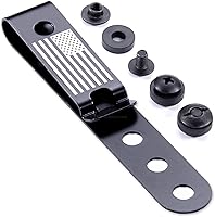 Vista 12 de HolsterSmith - Clip universal de metal para cinturón para hacer fundas, modelo 5, (3 agujeros), color negro táctico