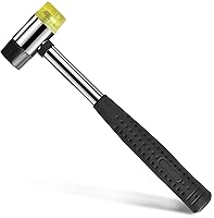Leglo Small Rubber Mallet Hammer 25mm - Double-Sided Rubber/Plastic Head, Non-Slip Grip for Jewelry Making, Crafts & Furniture Assembly
