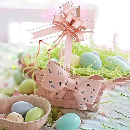 Miniatura 30 de WEWILUCK Lazos de regalo para regalos, lazos rosas para envolver regalos, lazos de regalo con cinta para bodas, despedidas de soltera y decoración