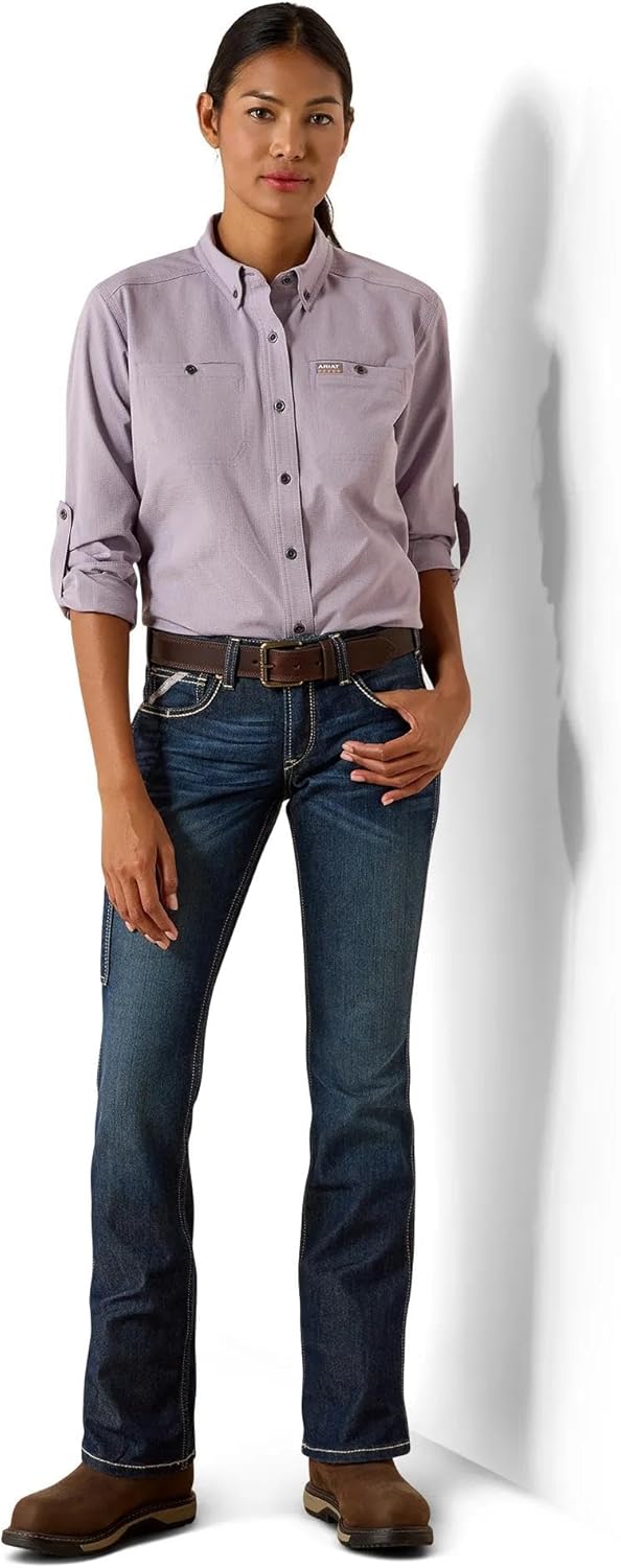 ARIAT Womens Rebar Made Tough 360 Airflow Durastretch Work Shirt