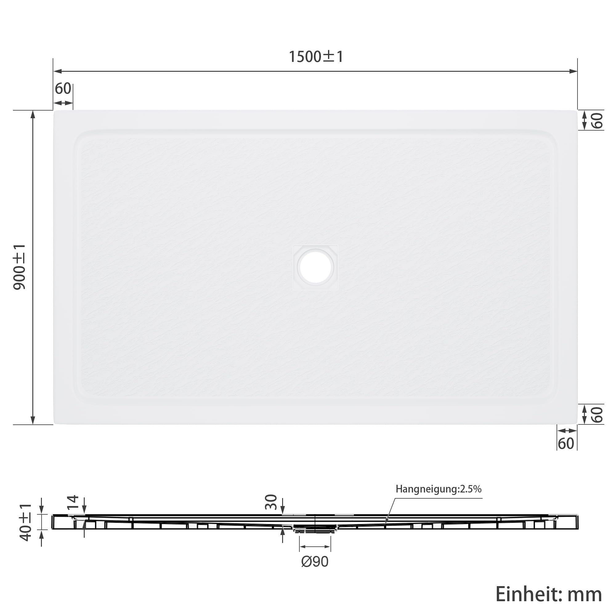 SONNI Ścianka prysznicowa ze szkła 120 x 200 cm Walk In Prysznic wraz z 150 x 90 cm kwadratowy brodzik i zestaw odpływowy 8 mm nano szklana ścianka prysznicowa