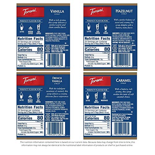 Torani 601405 Variety Pack Caramel thumb #2
