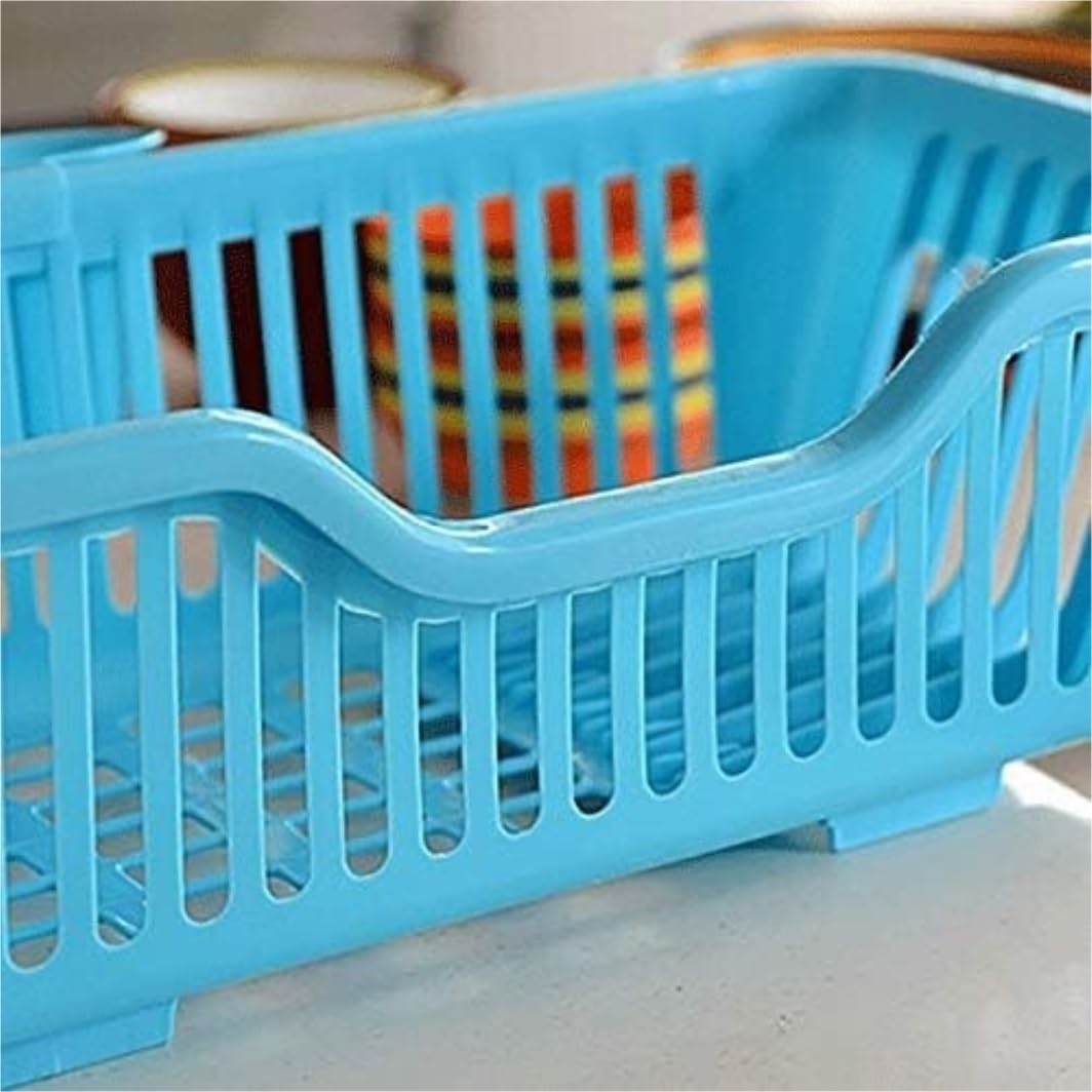 Suszarka Do Naczyń Plastikowa Taca Ociekowa Zlewozmywak Suszarka Do Naczyń Ociekacz Uchwyt Prania Koszyk Organizer Ociekacz(Blue,44.5 * 23 * 18cm)