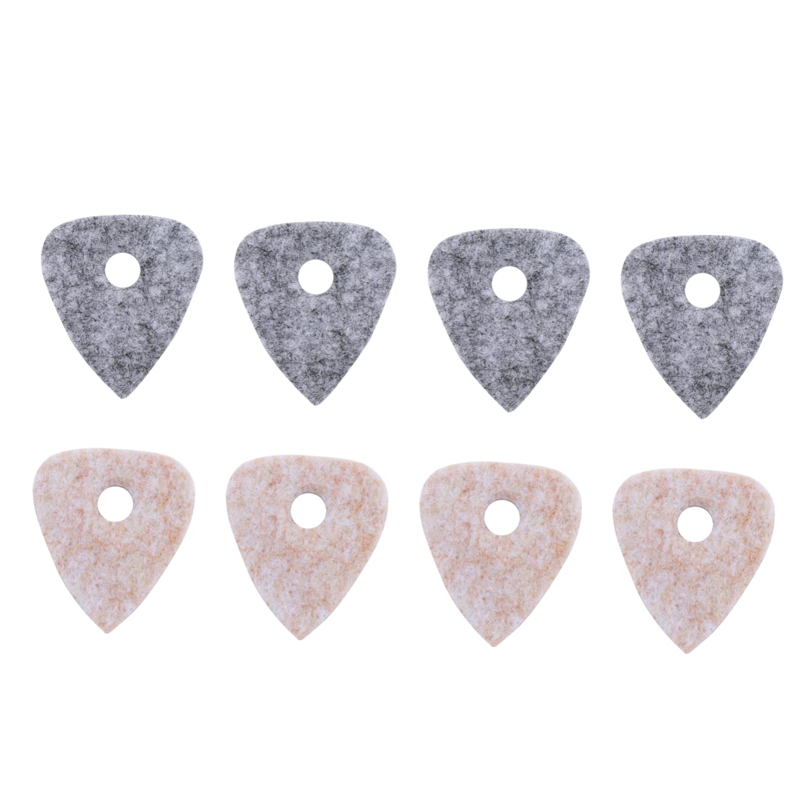 FUNOMOCYA 8Pcs Design Ukulele Picks Durable Felt Plectrums Beige Gray Comfortable Grip for Accessory for Ukulele Musicians