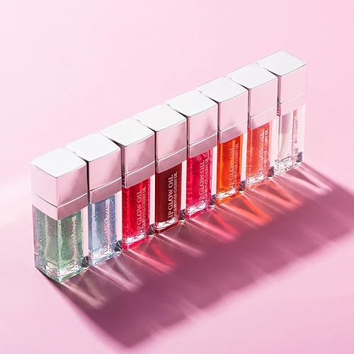 Miniatura 7 de Charm Kiss Aceite de labios voluminoso, brillo de labios con purpurina hidratante, brillo de labios transparente Toot Lip Oil Tinted, Big Brush Head