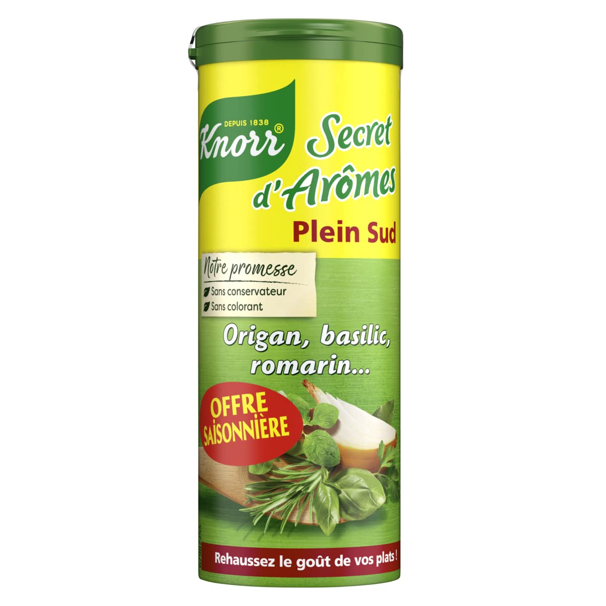 Knorr Secret d?Arômes Plein Sud Origan Basilic Romarin 60g (lot de 3