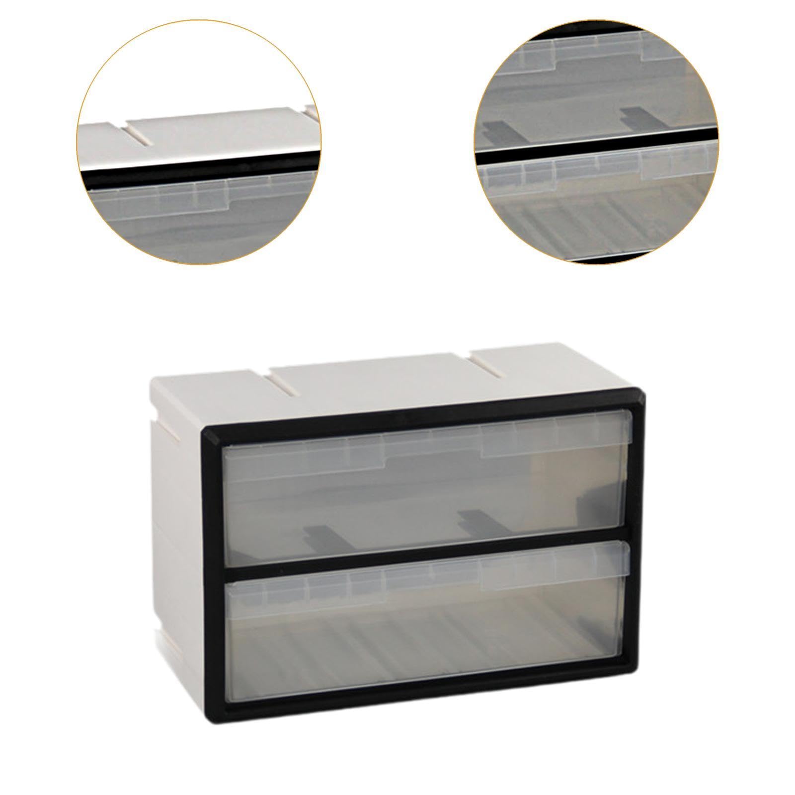 Schubladenschrank Organizer, Garagenorganisation, Werkzeugkasten für Kleinteile, Muttern, Bastelmaterial, Make Up, 2 Schubladen