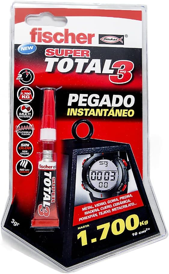Fischer 541728 Super Total Adhesive 3 g Container Transparent