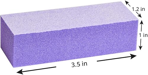 Miniatura 3 de Karlash 10 unidades de pulidor de uñas pulidor de bloque de lijado 100180 (morado y blanco)