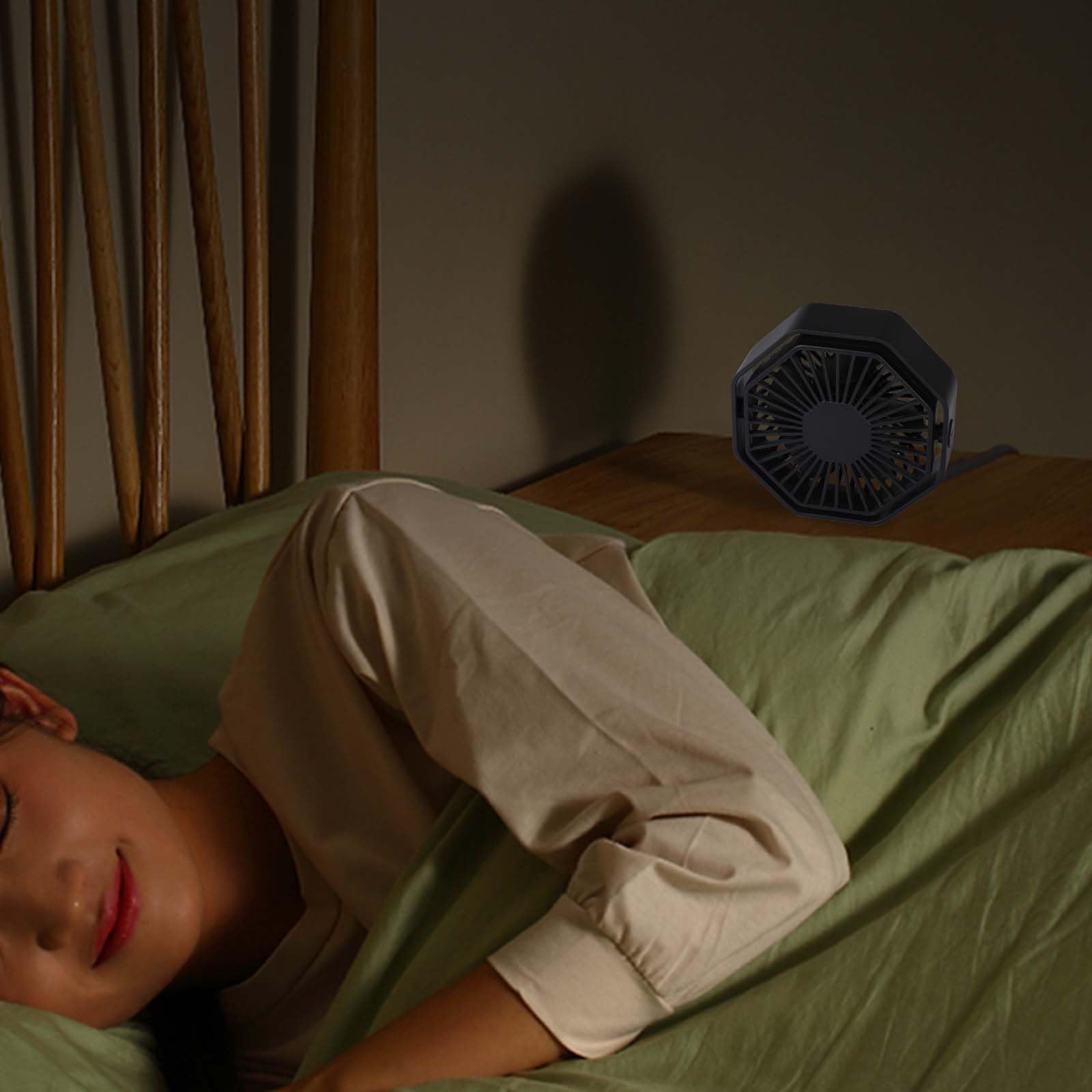 Mini Ventilateur USB Portable - 3 Vitesses, Silencieux (<25 DB), Angle Réglable - Pour Bureau, Maison, Table - Noir