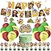 38Pcs Monkey Theme Birthday Party Supplies and Decorations Monkey Happy Birthday Banner,Latex Balloon, Cupcake Toppers, Set Animal Birthday Party Supplies for Kids Family