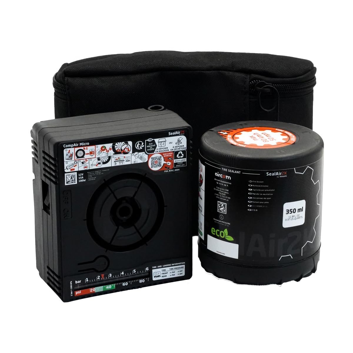 Kit de reparación de neumáticos de coche SealAir2K Aircom