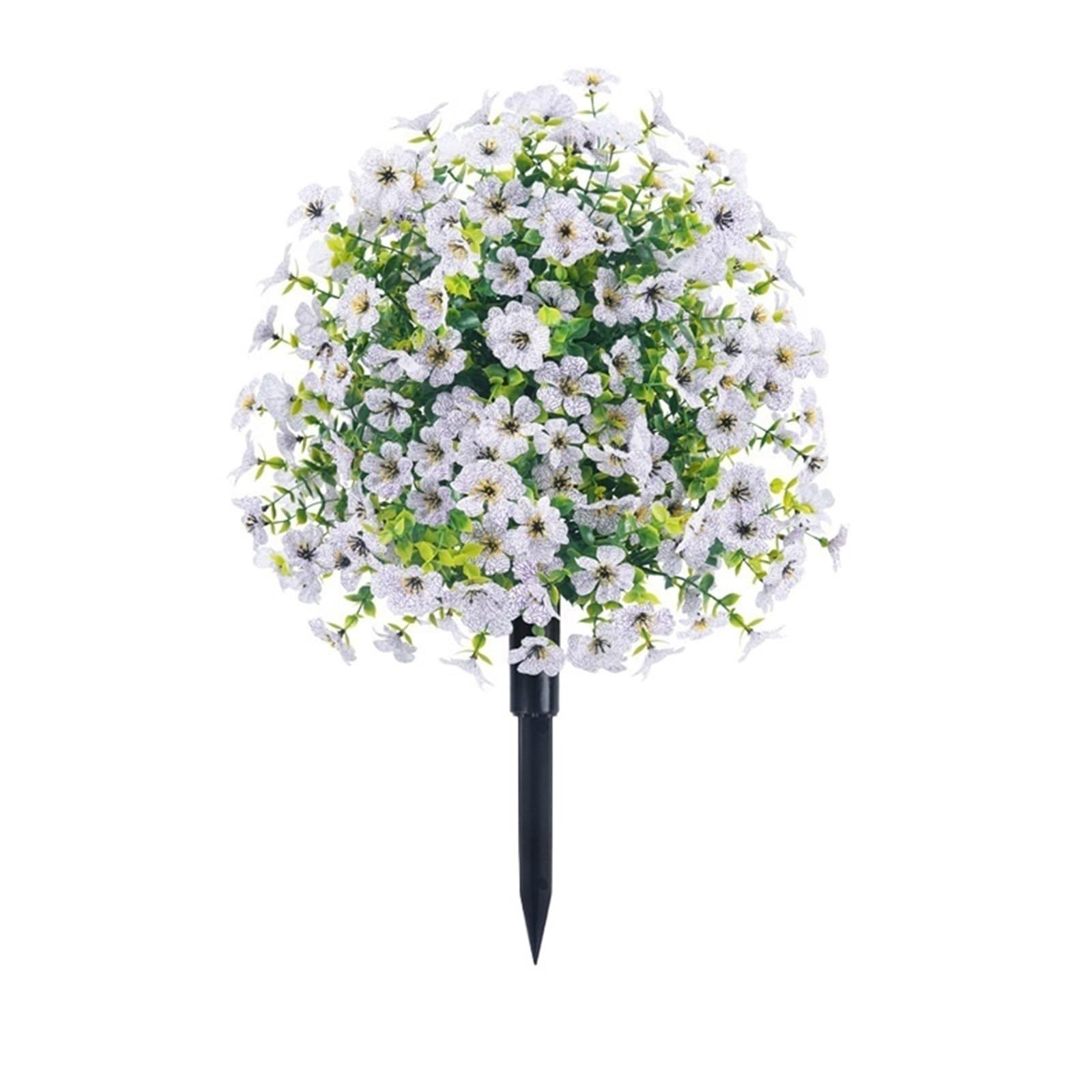WBCDXCBB Simulated Flowers Eucalyptus Violet Ground Planting Shooting Home Garden Decoration 1Pcs(Whitefc038-45)