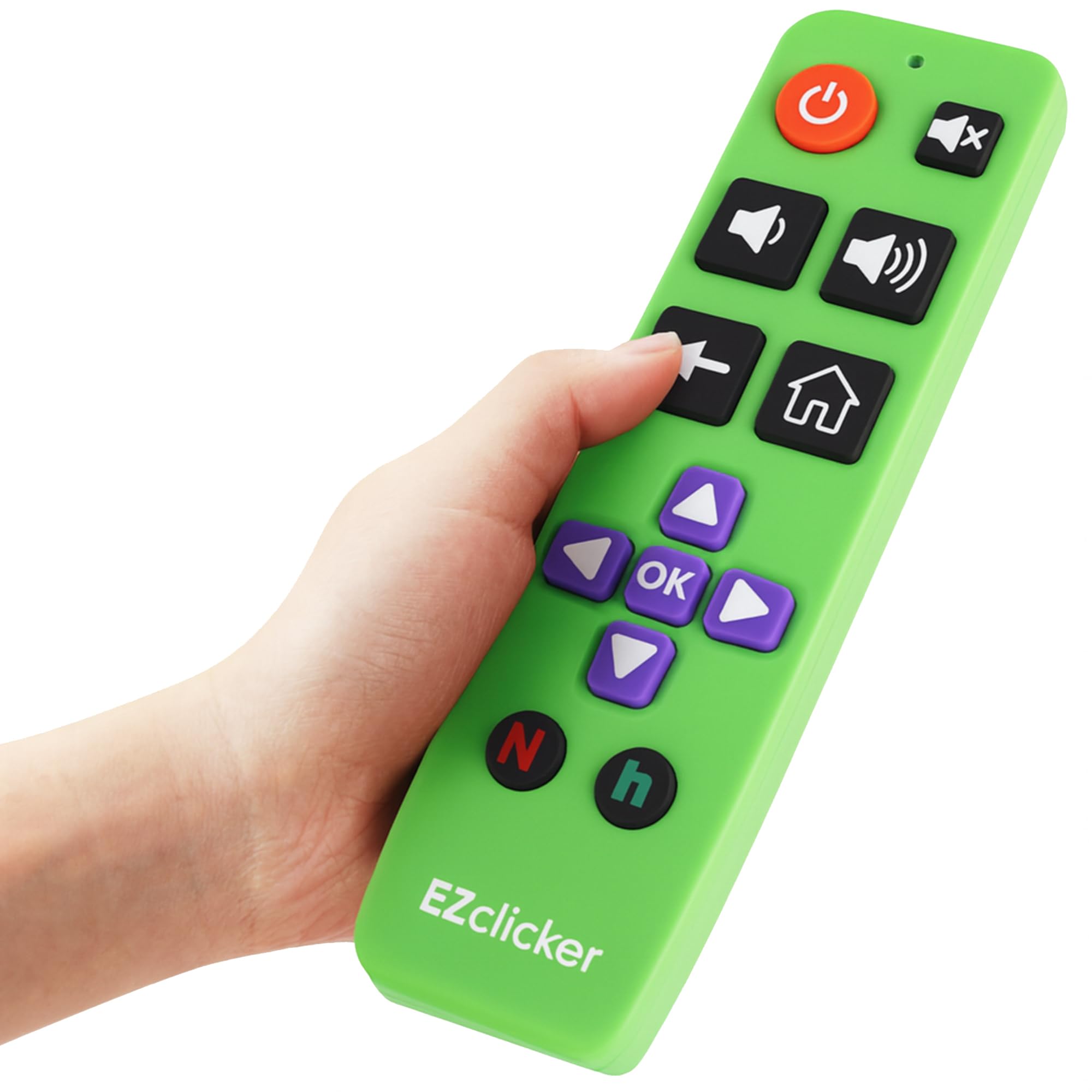 Roku Replacement TV Remote Compatible with Roku TV's ONLY (Green) Big Button TV Remote Control, Simple and Easy to Use, NOT Compatible with Roku Stick