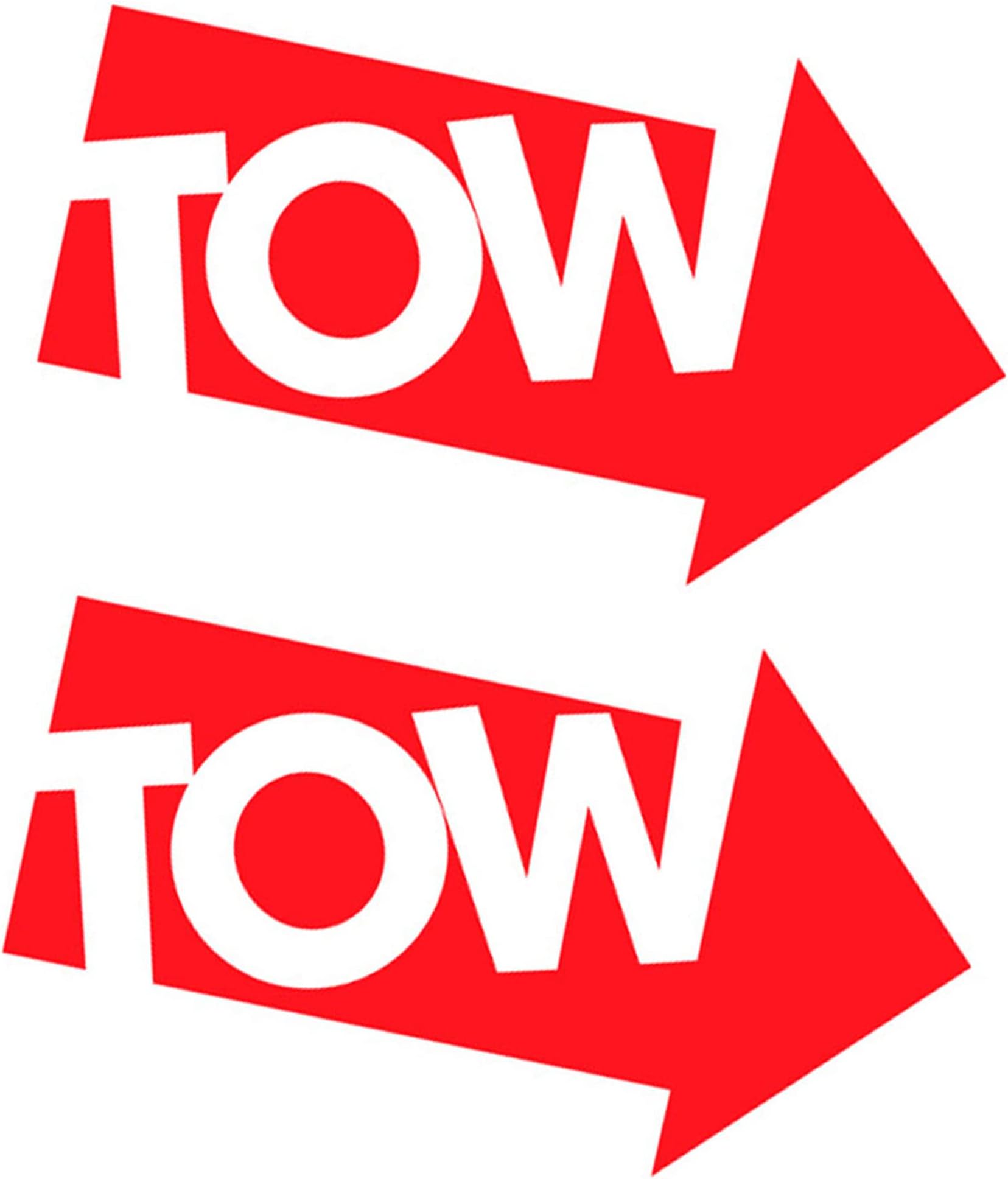 iJDMTOY Red Reflective Tow Point Arrow Vinyl Stickers Compatible with Sports Car Tow Hook, Tow Bar or Tow Strap