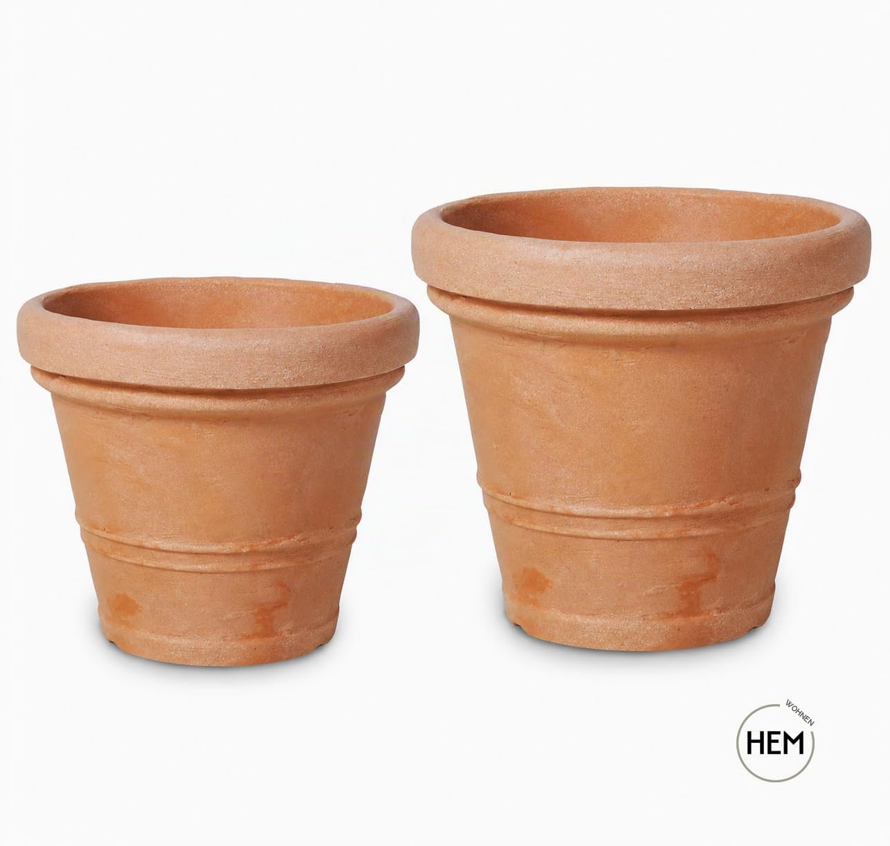 Pflanzkübel Kunststoff Tuscan in Terracotta Optik, Blumentopf Konisch, Frostsicher & Bruchsicher – für Innen & Außen, Pflanztopf UV beständig (Ø 60 cm)