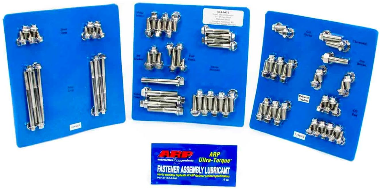 ARP 534-9602 6-Point Stainless Steel Complete Engine Fastener Kit for Small Block Chevy