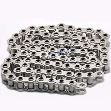 #40 Stainless Steel Hollow Pin Roller Chain - 1 Meters - 08A Single Strand Roller Chains 1/2" Pitch - 80 Links #40/08A - 1 meters