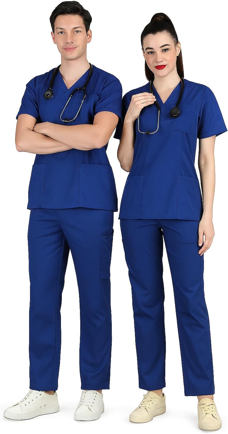 Silver Nano particle infused technology Medical Uniform for Men and Women Unisex Hospital Scrub Set