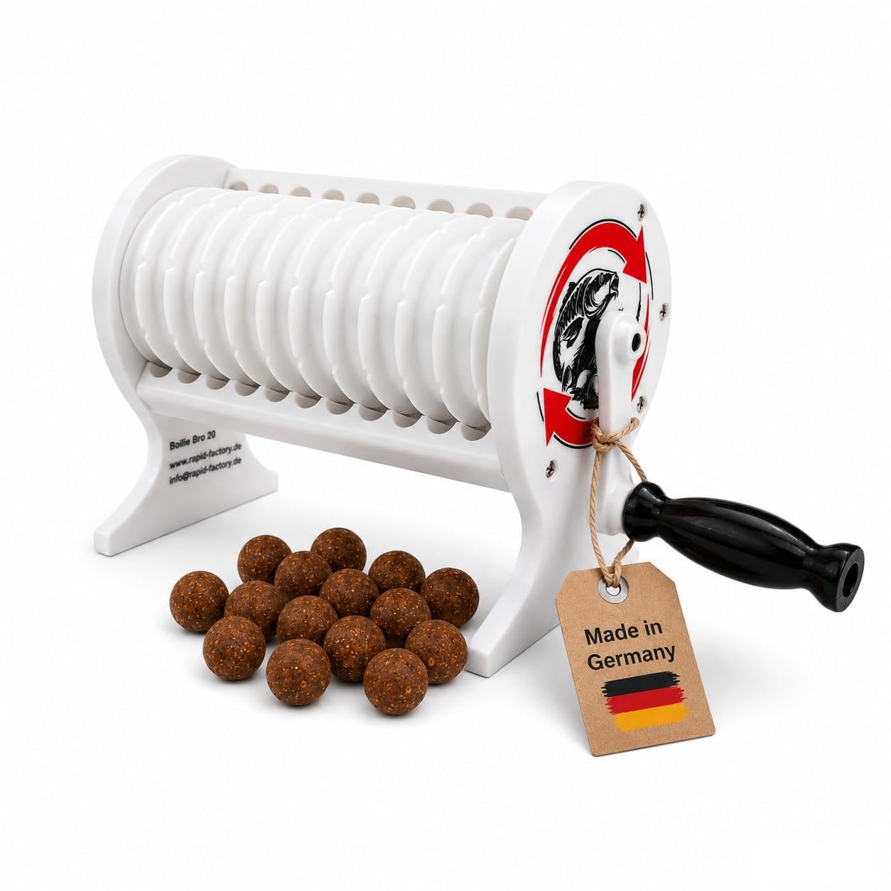 Generisch Boilie Bro Manueller Boilie Roller 20 mm – Boilies schnell & gleichmäßig selber Rollen – Boilie Maker für Karpfenangler – robuste Konstruktion – Karpfen – Made für Hobby & Profi