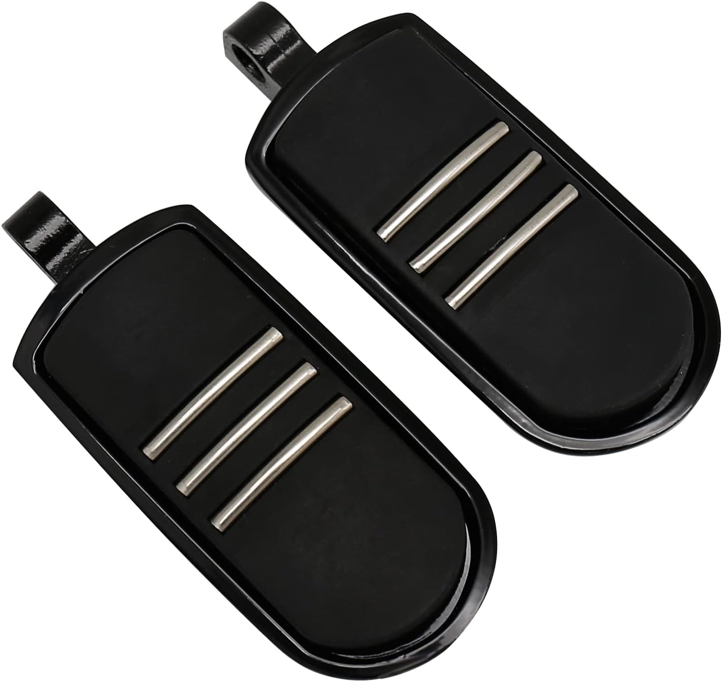 Streamliner Footpegs Foot Rest Compatible with Harley Touring Street Glide Road King Electra Glide Sportster Dyna Softail 10mm (StyleA#Black)