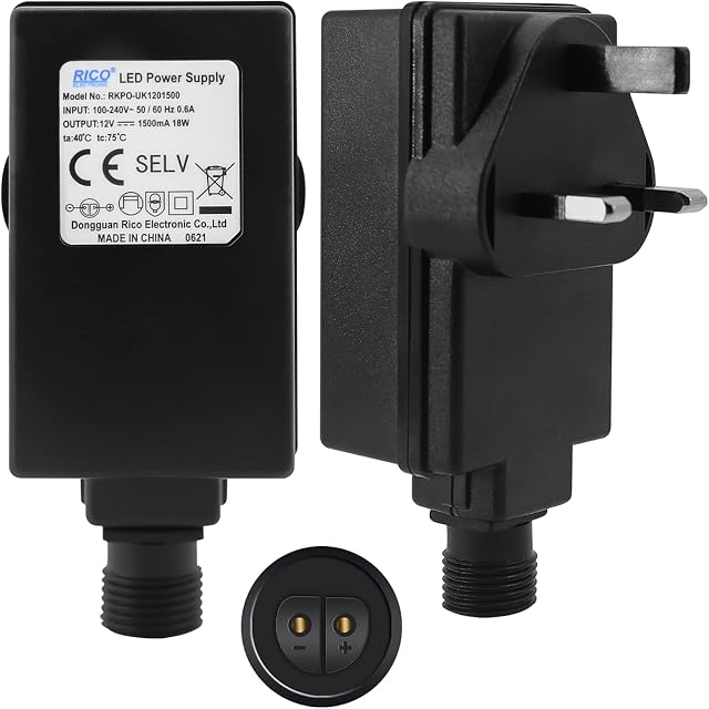 12V 1A Class 2 Power Supply, LED Adaptor Replacement, EAGWELL Outdoor Low Voltage Power Adapter, Yard Inflatable Adapter, Plug for String Light, Rope Lights,Christmas Lights